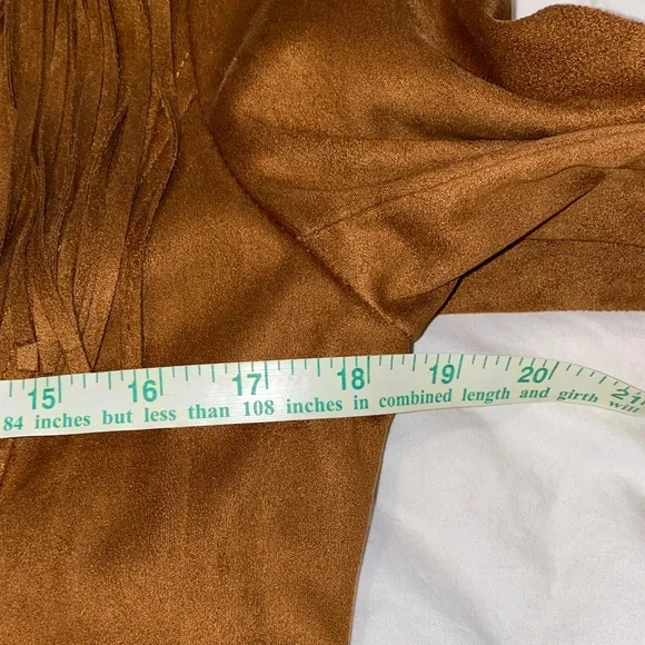 NWOT River Island Brown Fringe Moto Jacket - Picture 12 of 16